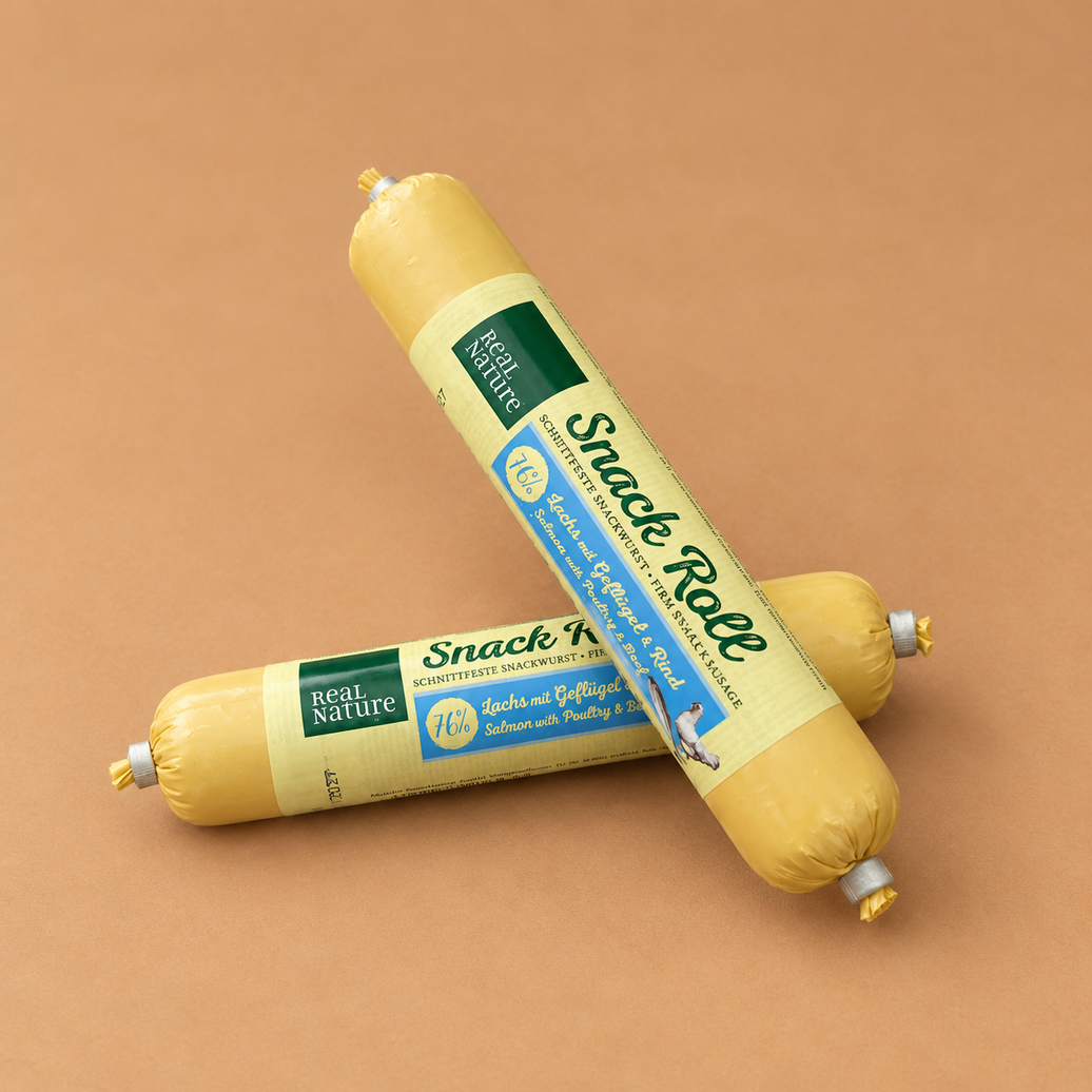 Saucisse 80g - Friandise saumon, volaille et bœuf
