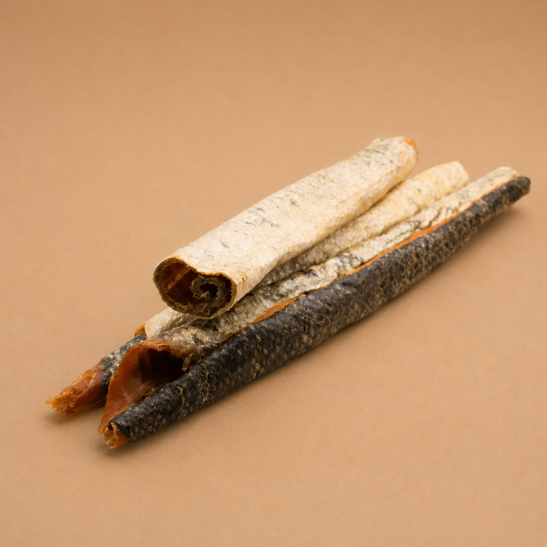 Peaux de saumon qualité supérieur semi séchées - 30cm
